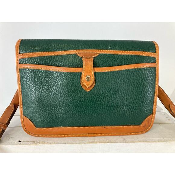 DOONEY & BOURKE MEDIUM GREEN LEATHER VINTAGE CROSSBODY BAG - Picture 5 of 16